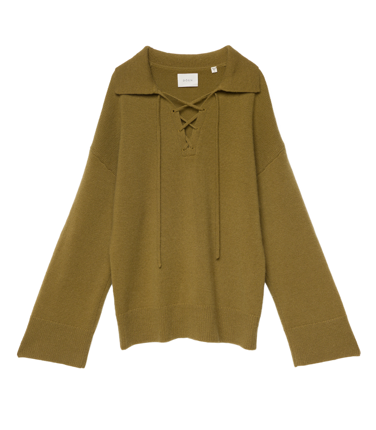 BURKE CASHMERE SWEATER -- MOSSY OLIVE BROWN