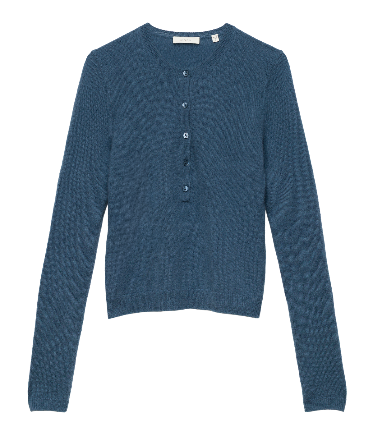 HEATH CASHMERE HENLEY -- BLUE STONE