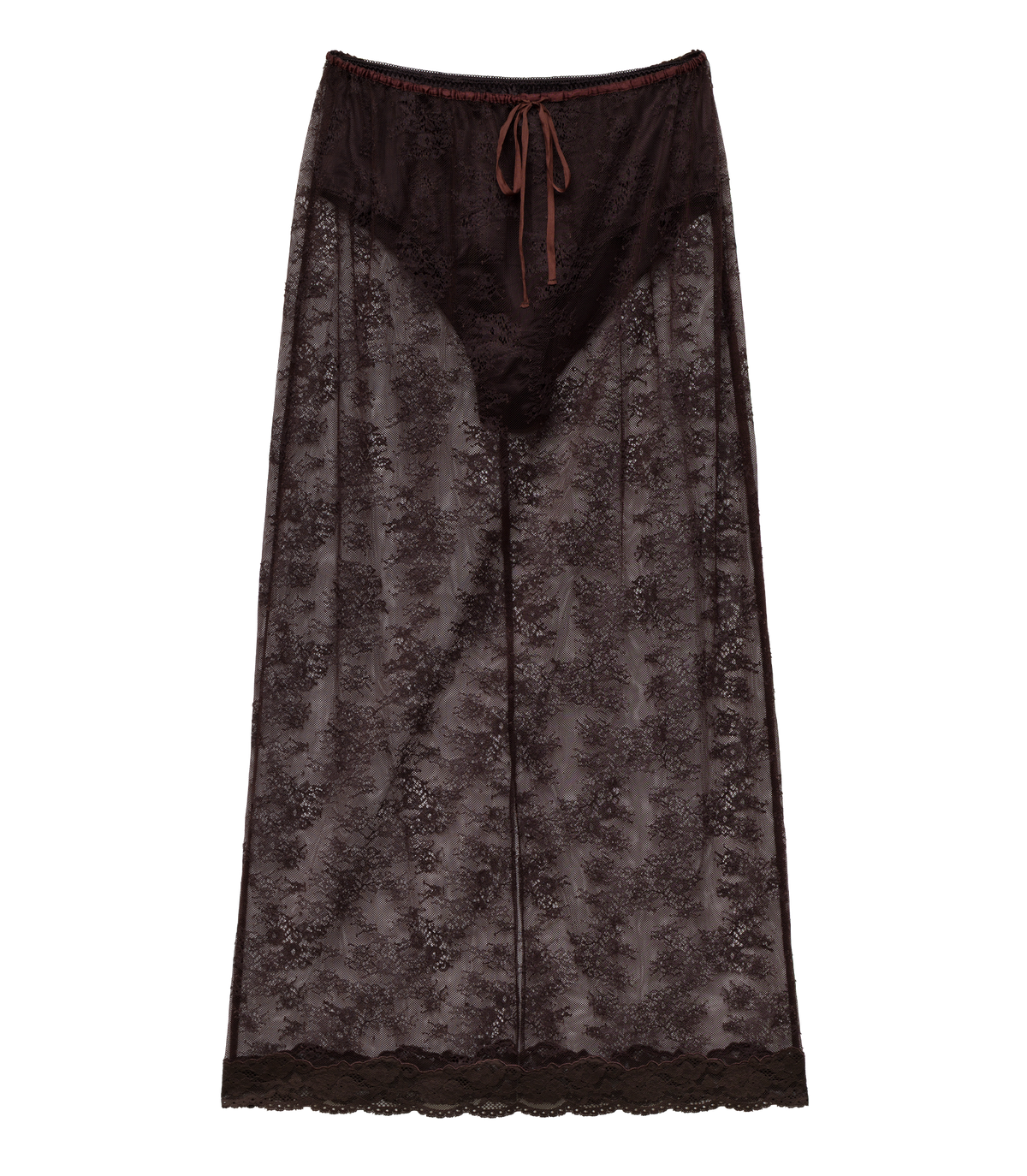 LONI LACE SKIRT SET -- EQUESTRIAN BROWN