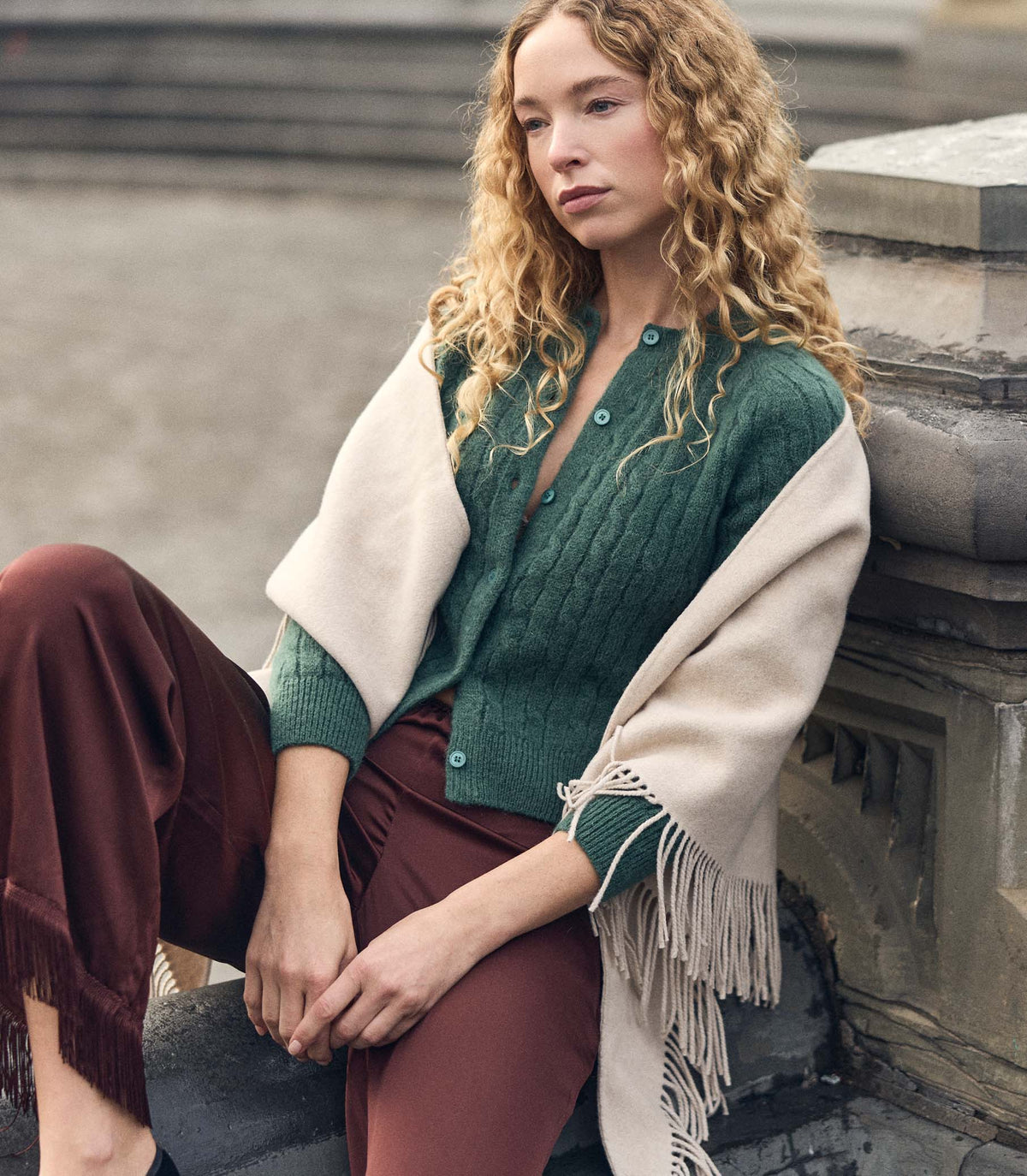 PENROSE CARDIGAN -- SPRUCE