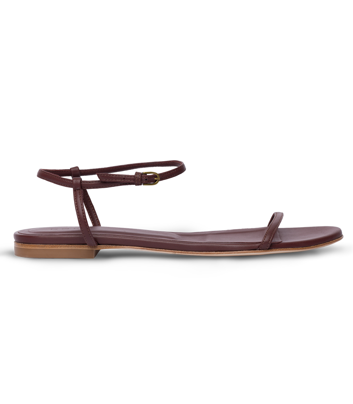 SARTENE SANDAL -- DARK CHOCOLATE NAPPA