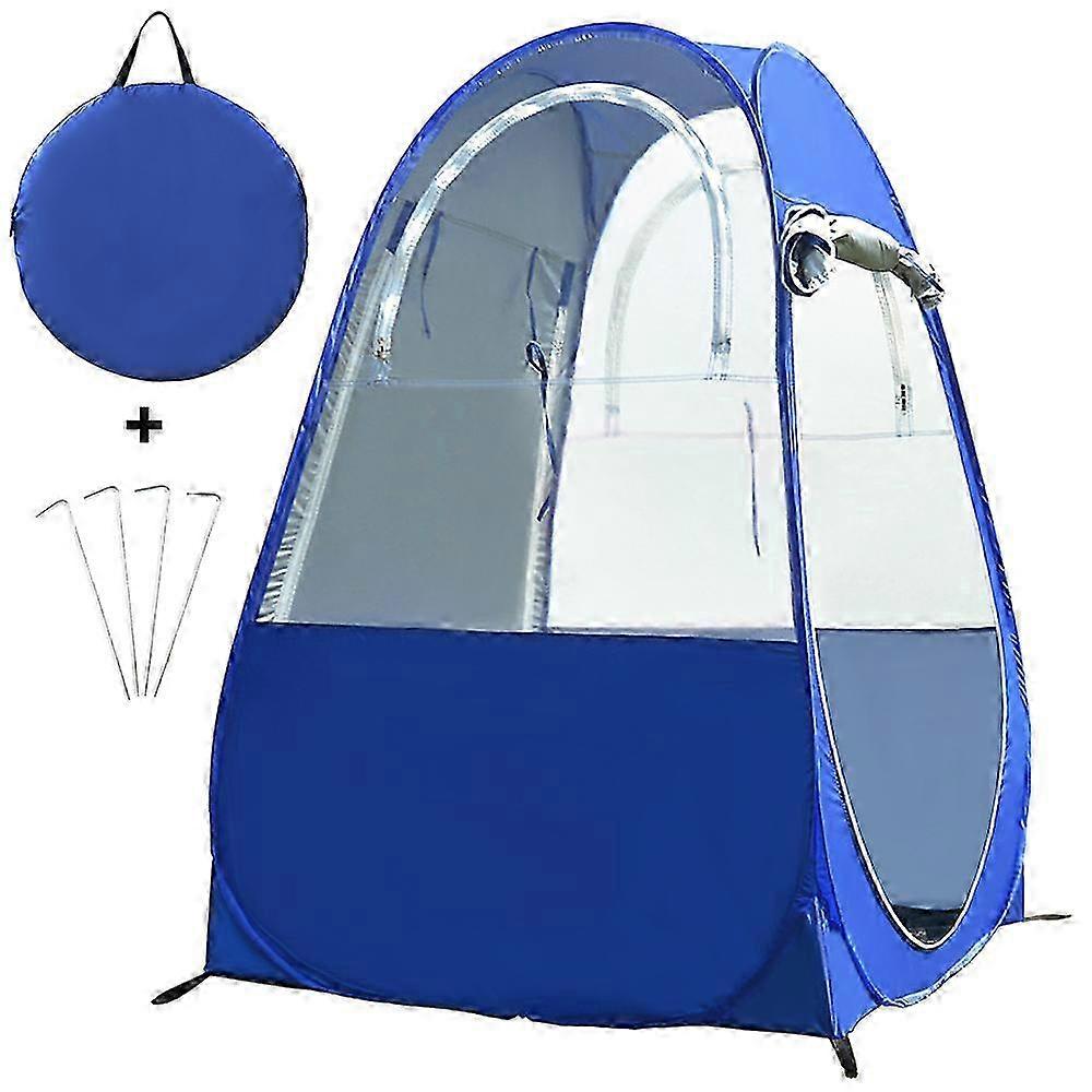 Portable Pop-Up Fishing Tent – UV-Resistant Outdoor Privacy Shelter with Dual Doors, Blue