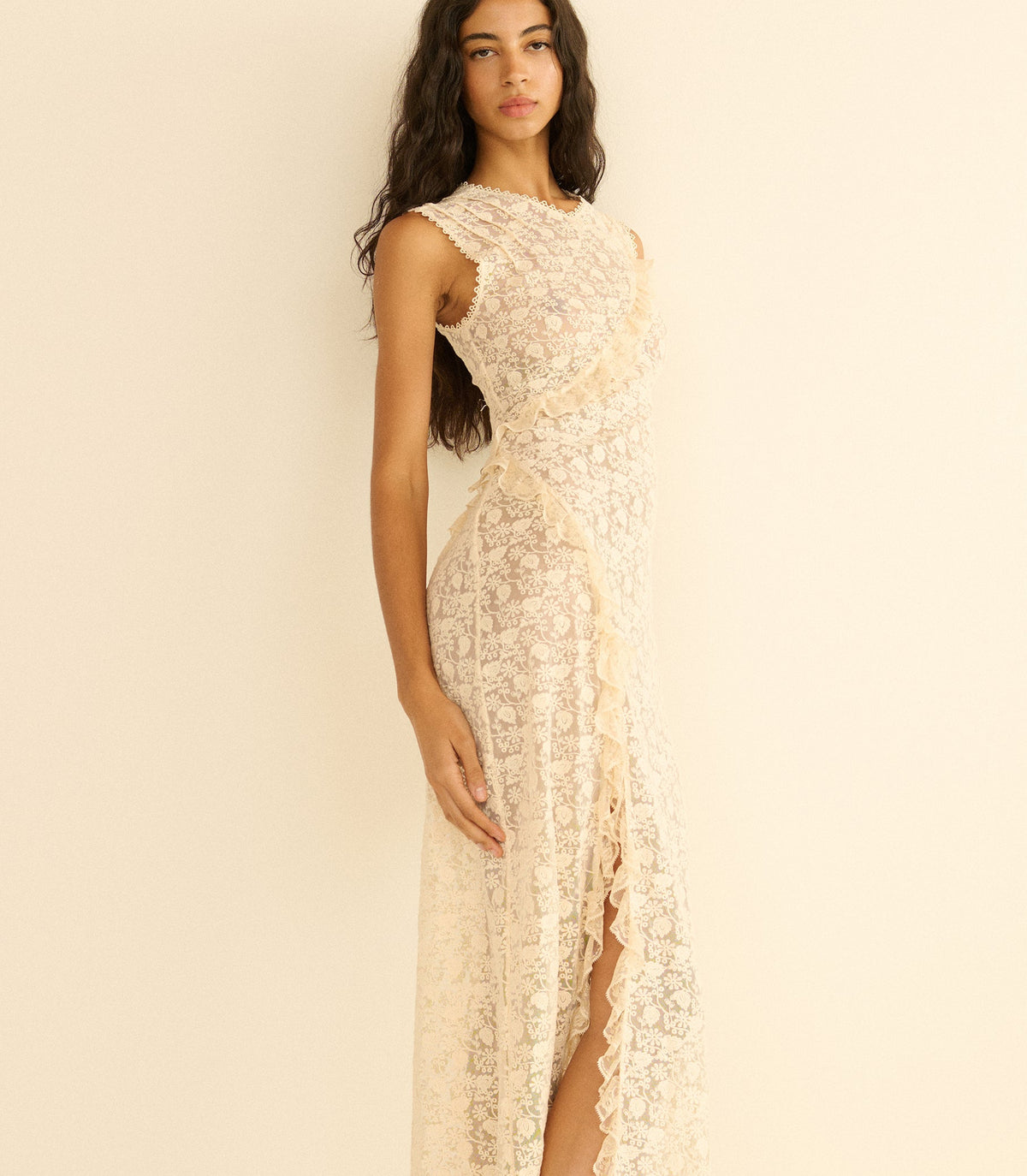ANABELIA DRESS -- SOFT CAMELLIA