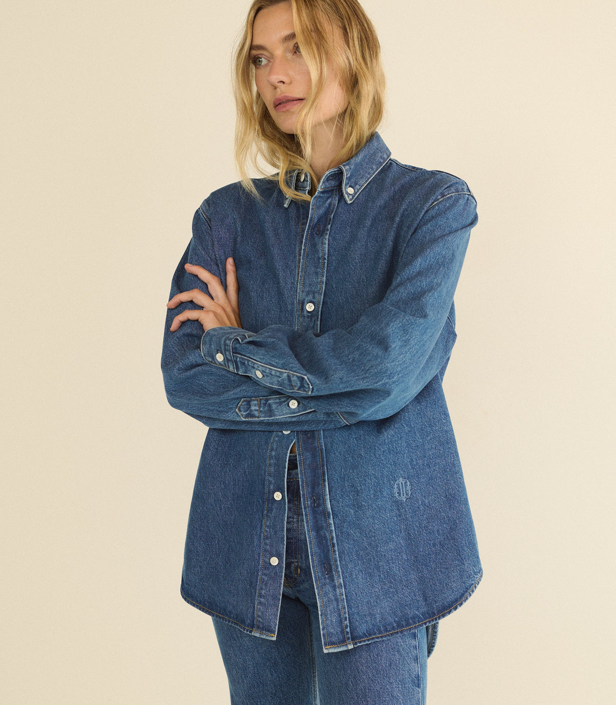 BACALL SHIRT -- ROUSSILLON MID WASH