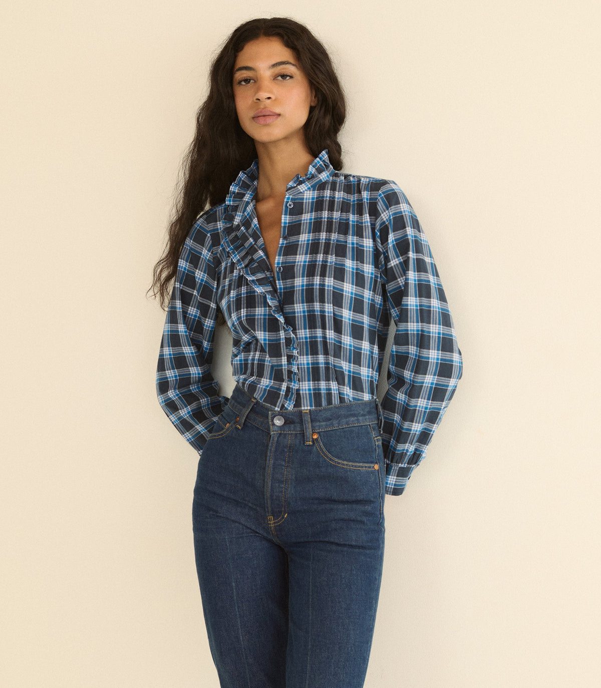 BARRETT TOP -- VALMONT PLAID