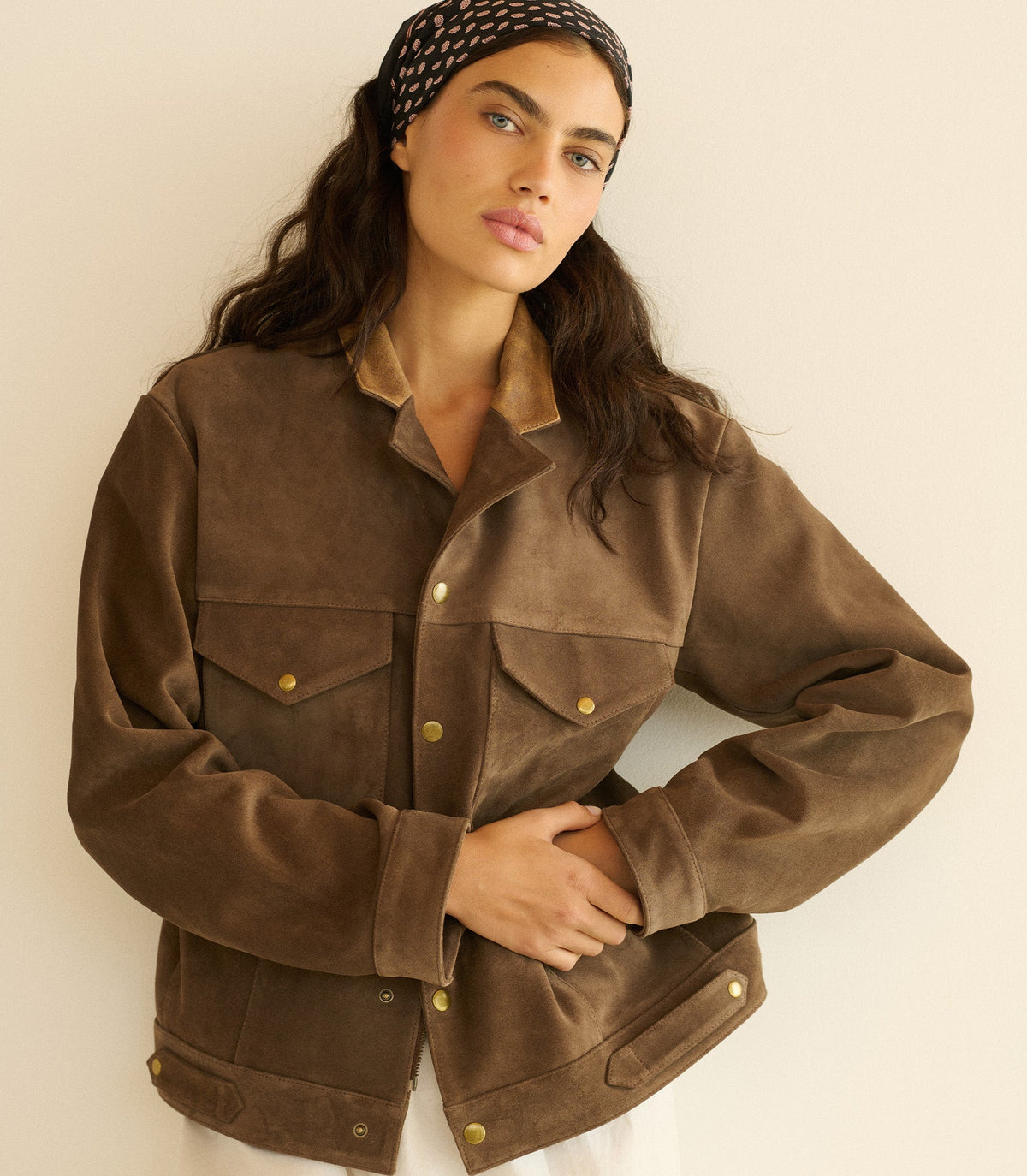 CARSON SUEDE JACKET -- SABLE