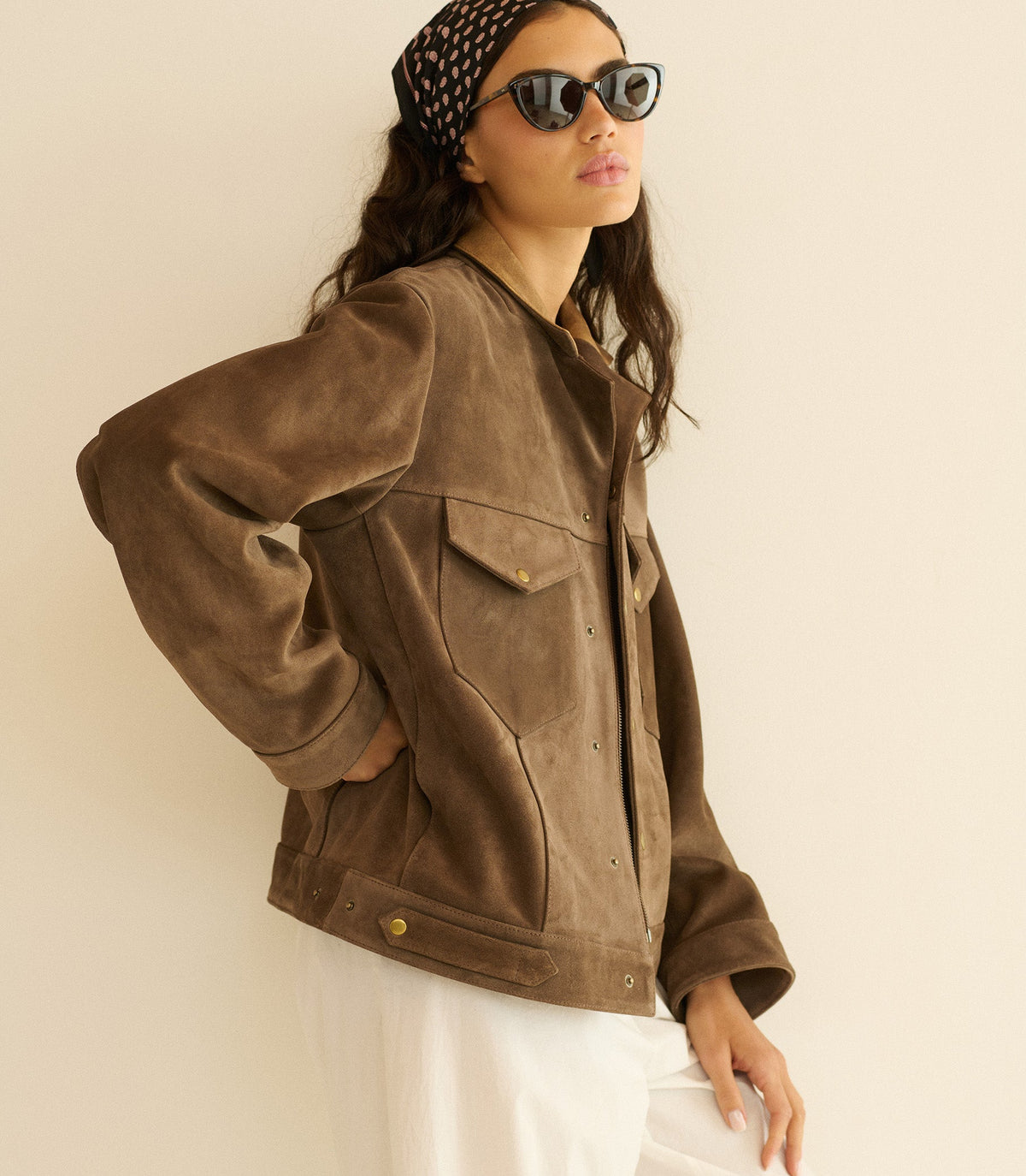 CARSON SUEDE JACKET -- SABLE