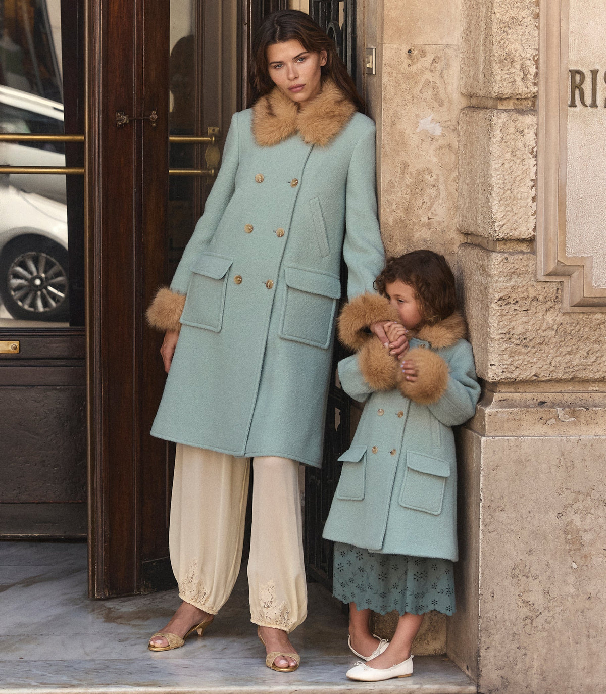 DENEUVE COAT -- BRIGHTON FOG