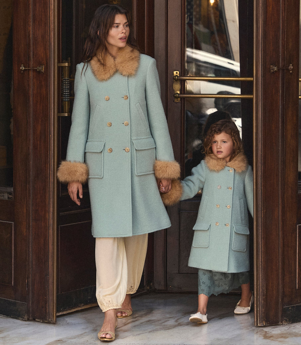 DENEUVE COAT -- BRIGHTON FOG