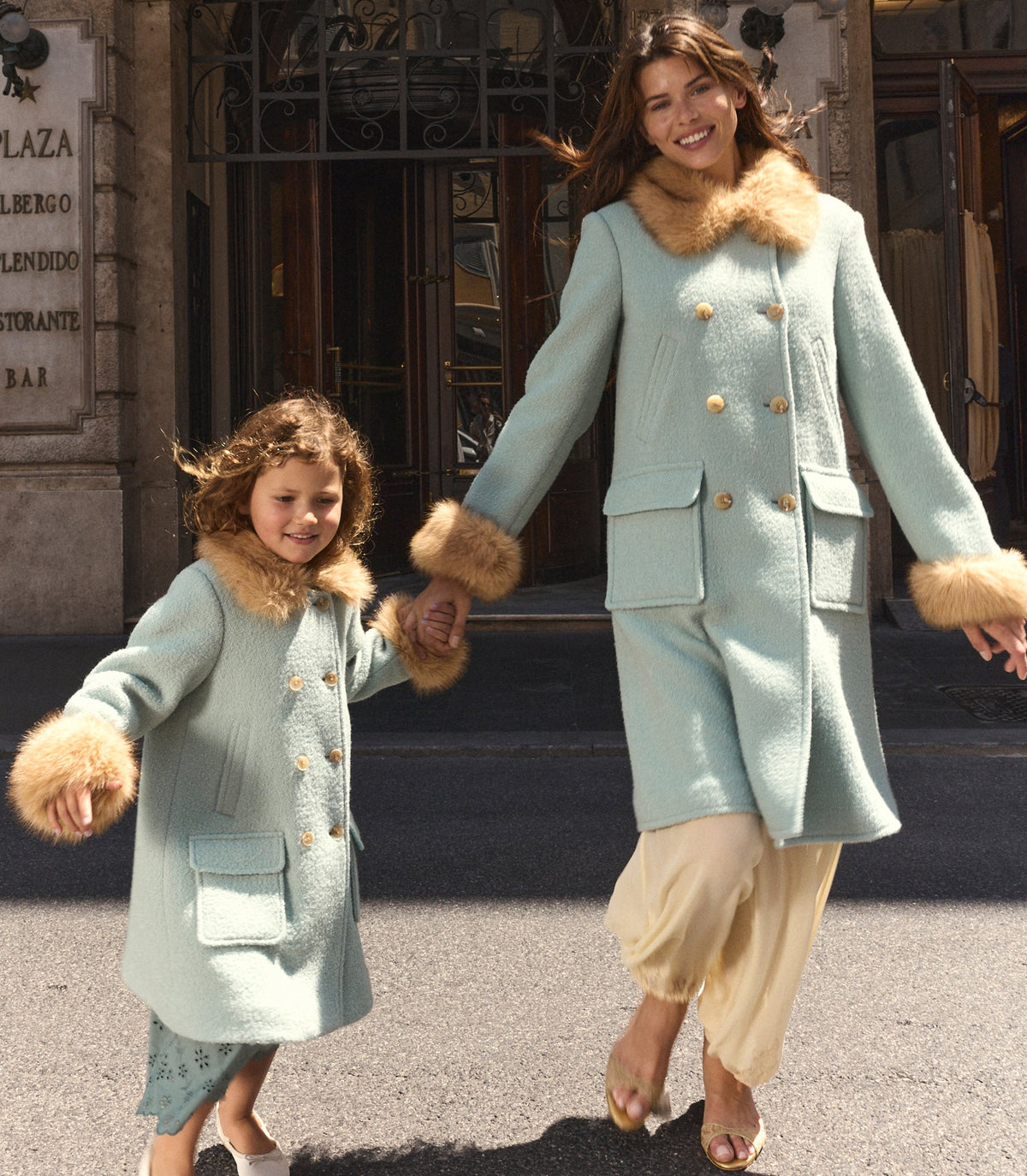 DENEUVE COAT -- BRIGHTON FOG