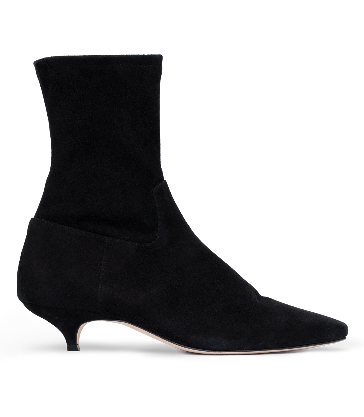 DEVI BOOT -- BLACK STRETCH SUEDE