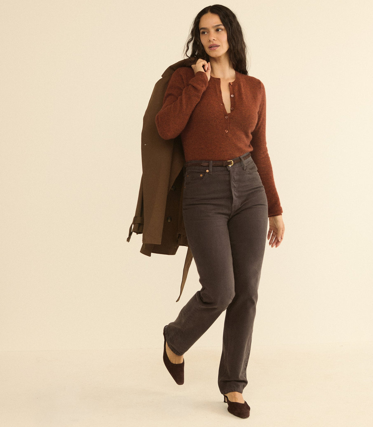 ONDINE JEAN -- EQUESTRIAN BROWN WASH