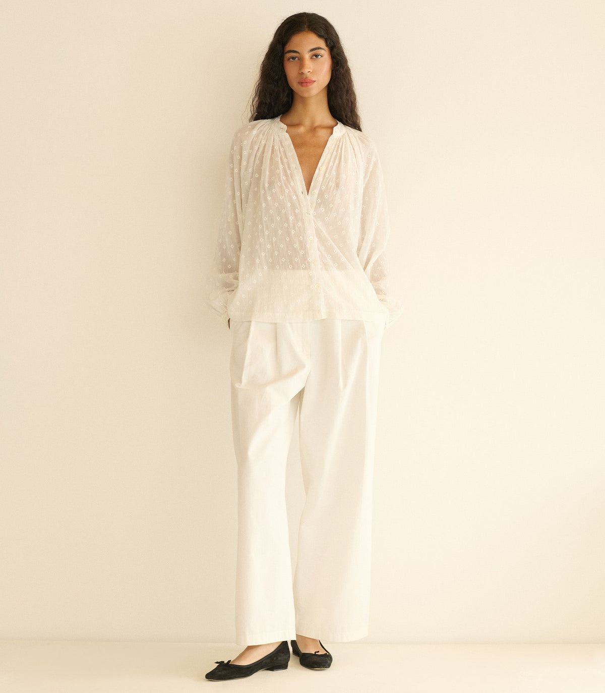 JULIENNE TOP -- SALT MARSEILLE EMBROIDERY