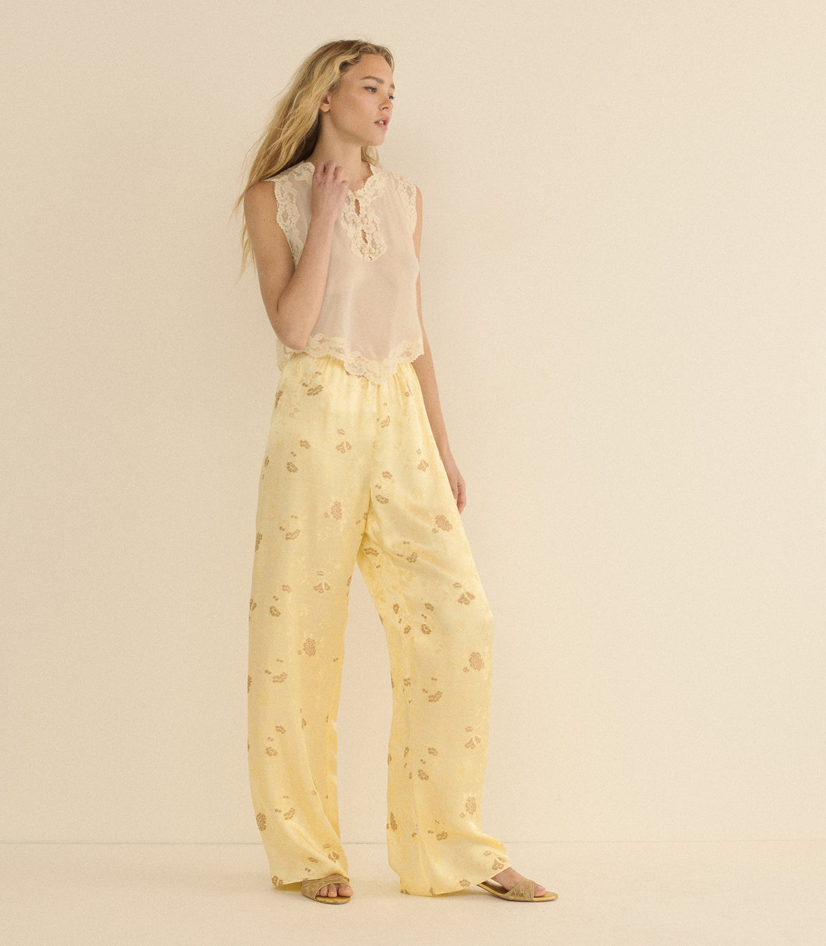 LAVONA PANT -- CITRONE TAPPEZZERIA JACQUARD