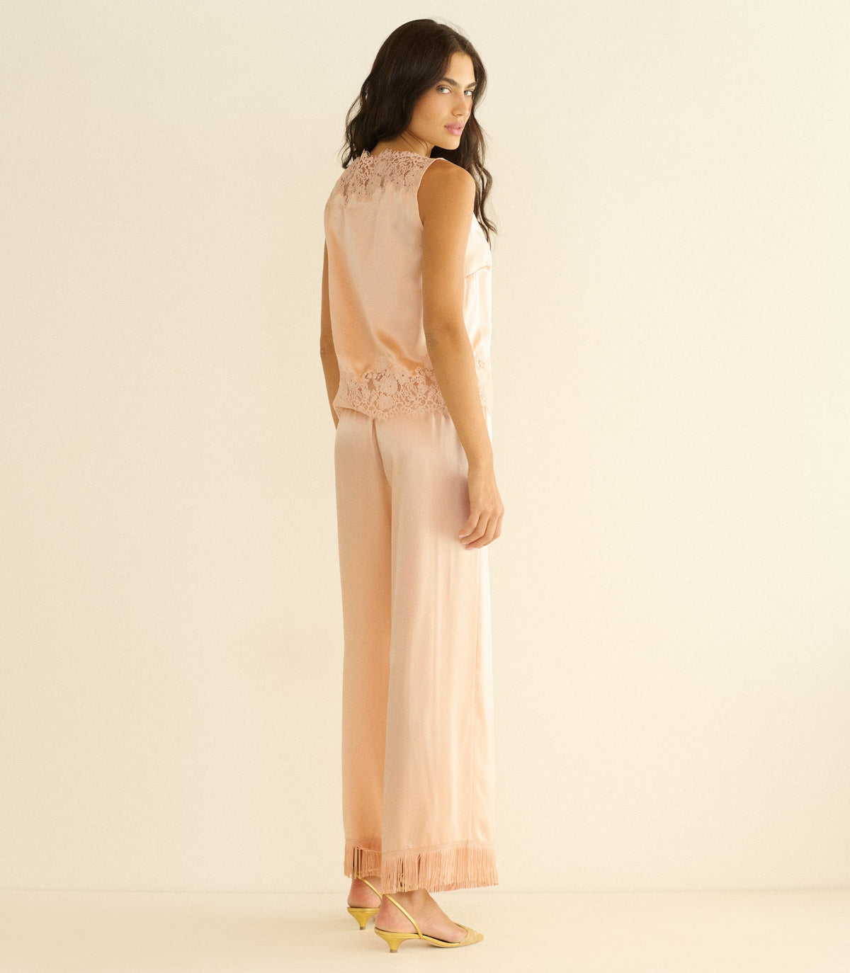 VIVIANE TOP -- PEACH SORBET