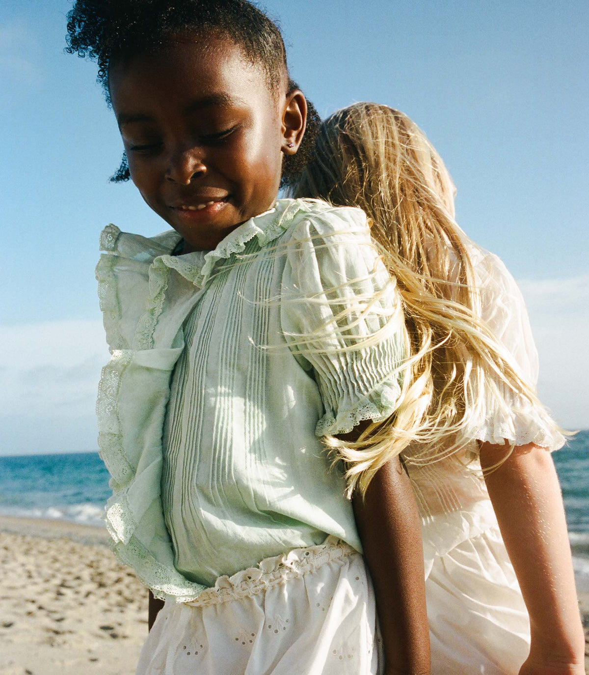 LITTLE HENRI TOP -- SEAFOAM
