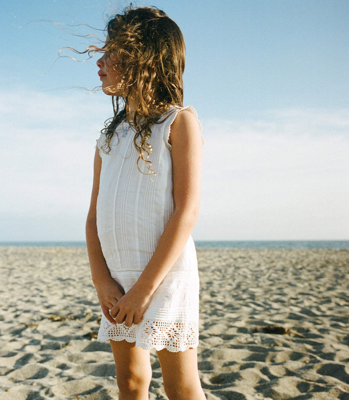 LITTLE HILDE DRESS -- SALT