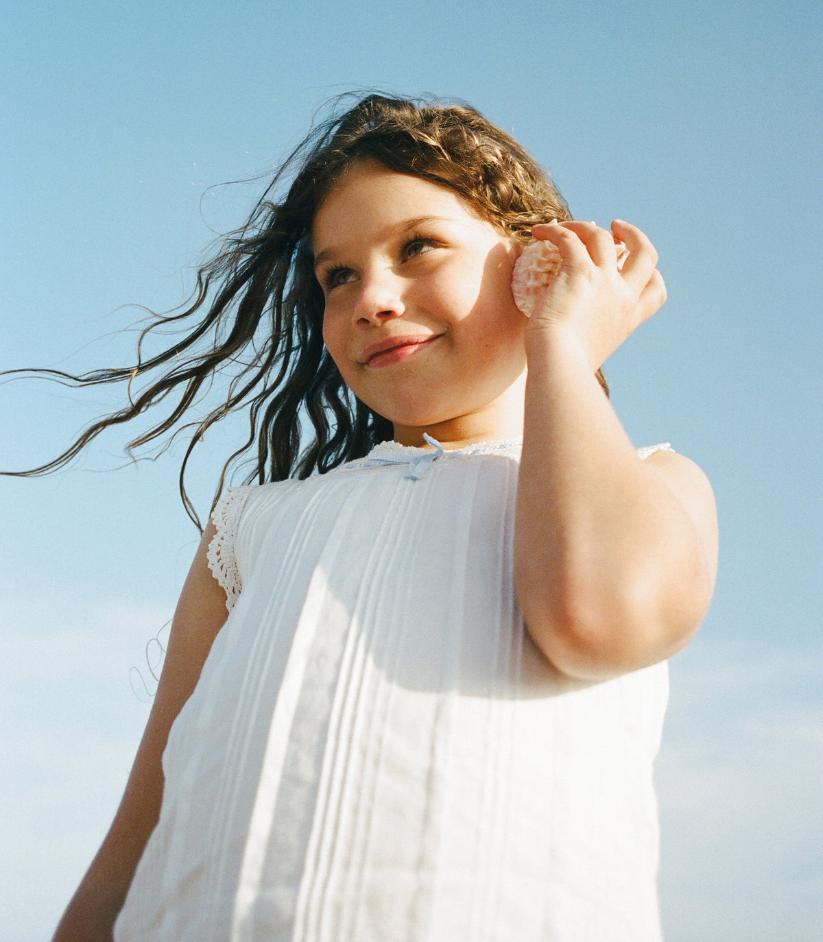 LITTLE HILDE DRESS -- SALT