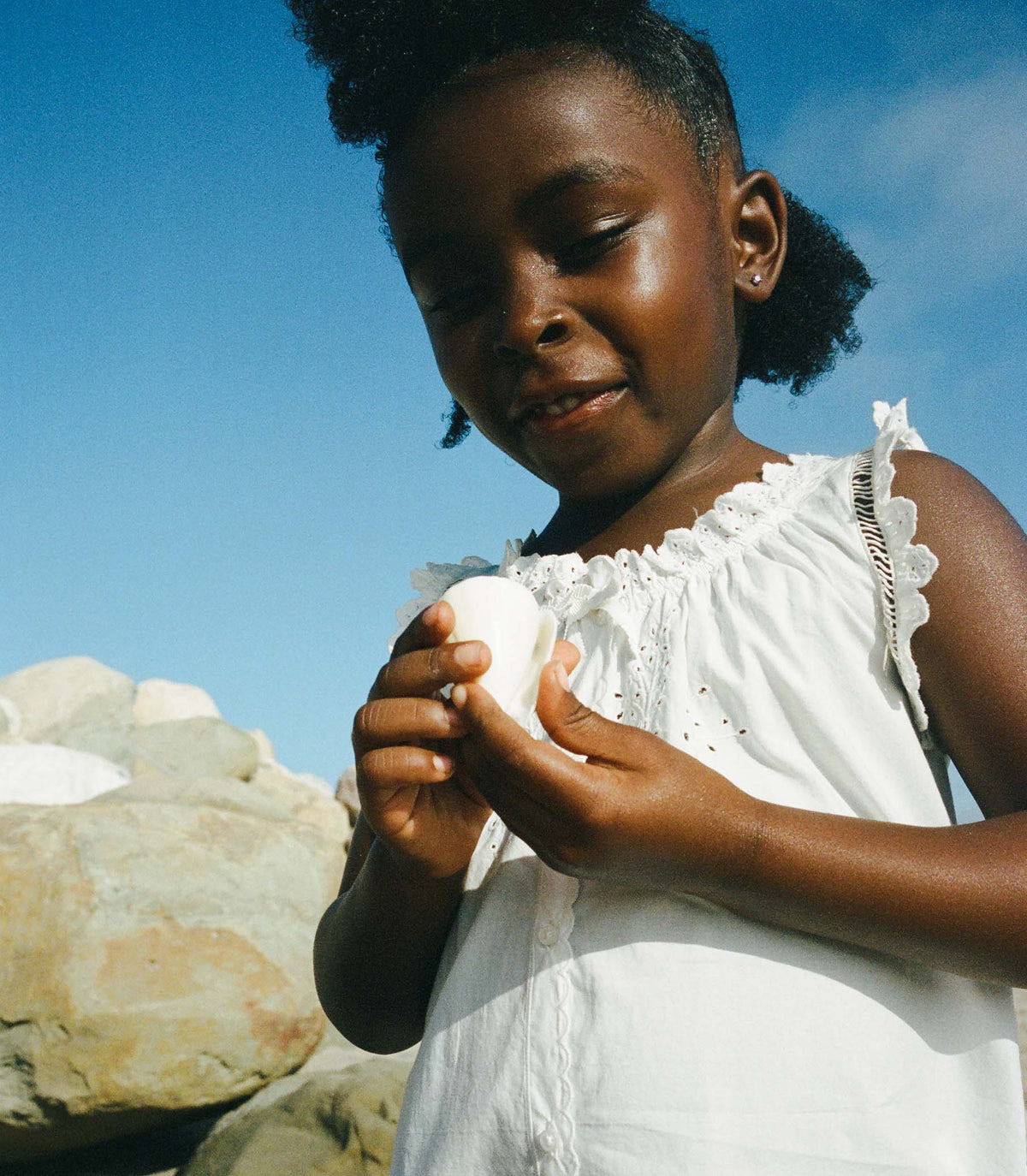LITTLE NESSIE DRESS -- SALT