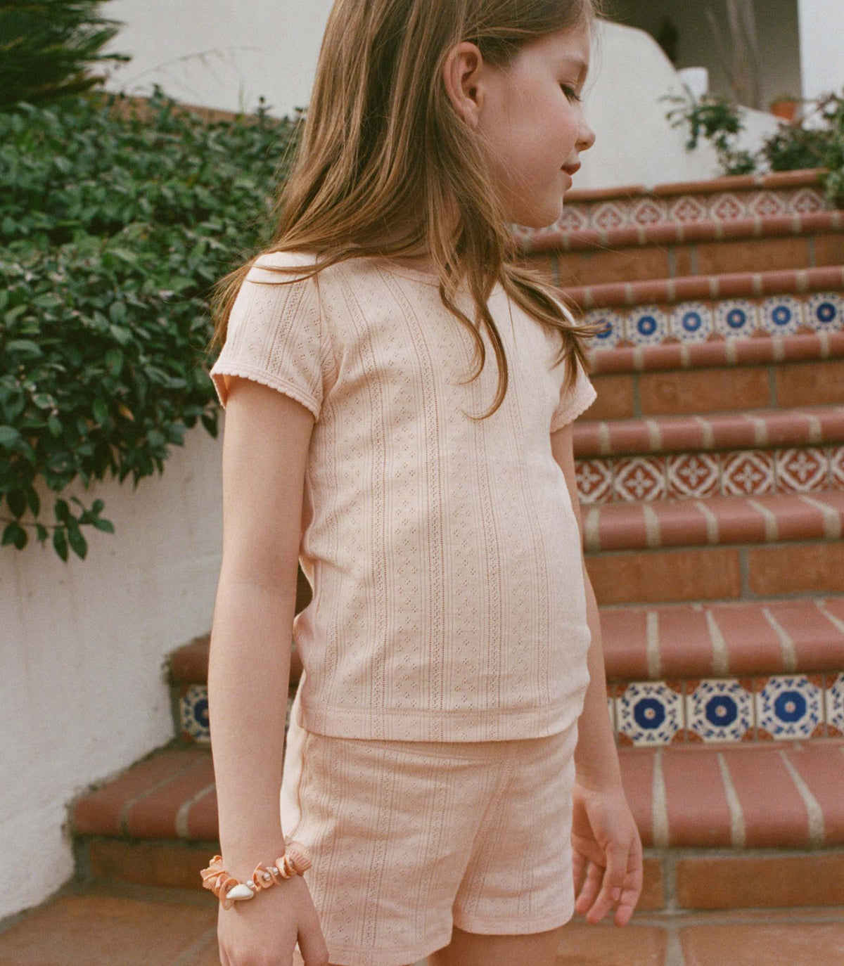 LITTLE VIVI TEE -- PEACH SORBET