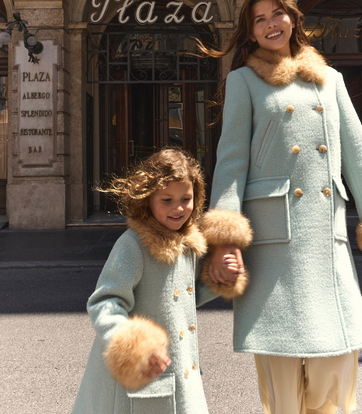 LITTLE DENEUVE COAT -- BRIGHTON FOG