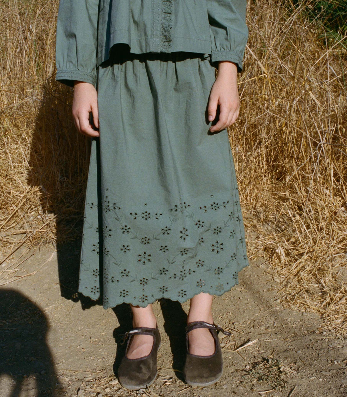 MACI SKIRT -- SOFT SPRUCE