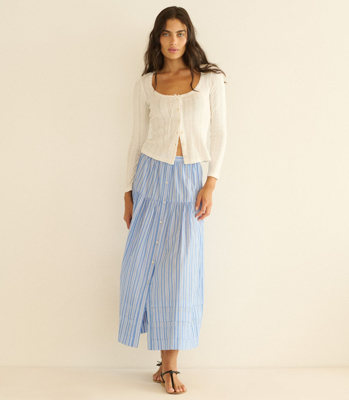 MARCELINE SKIRT -- SALERNO STRIPE