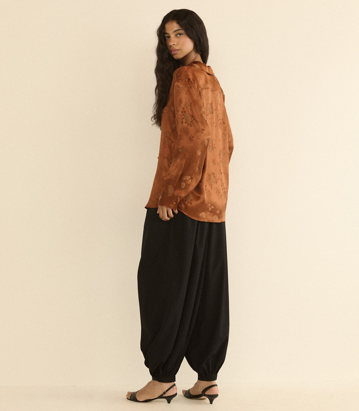 MAURISE TOP -- SPICED PECAN TAPPEZZERIA JACQUARD
