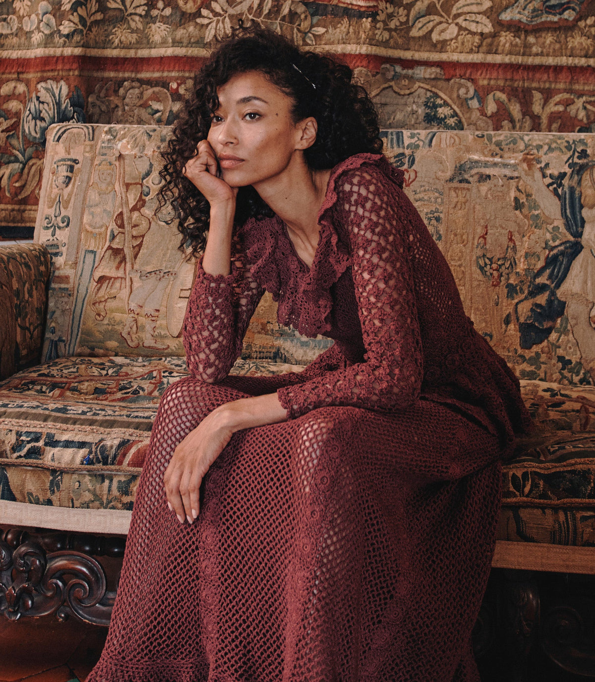 NORÈNE DRESS -- VIEUX ROSE