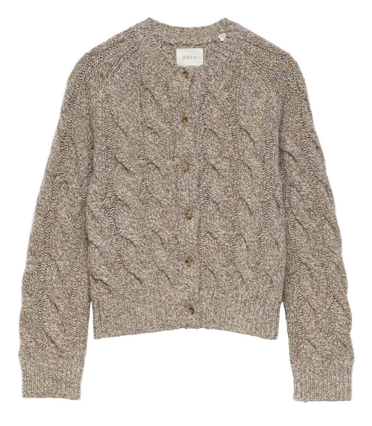 PENROSE CABLE CARDIGAN -- GRAY MARL