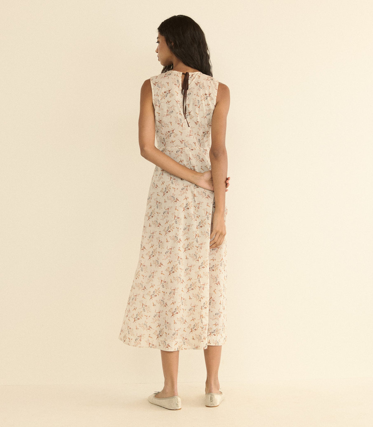 RIONA DRESS -- CRÈME WINDSWEPT MEADOW