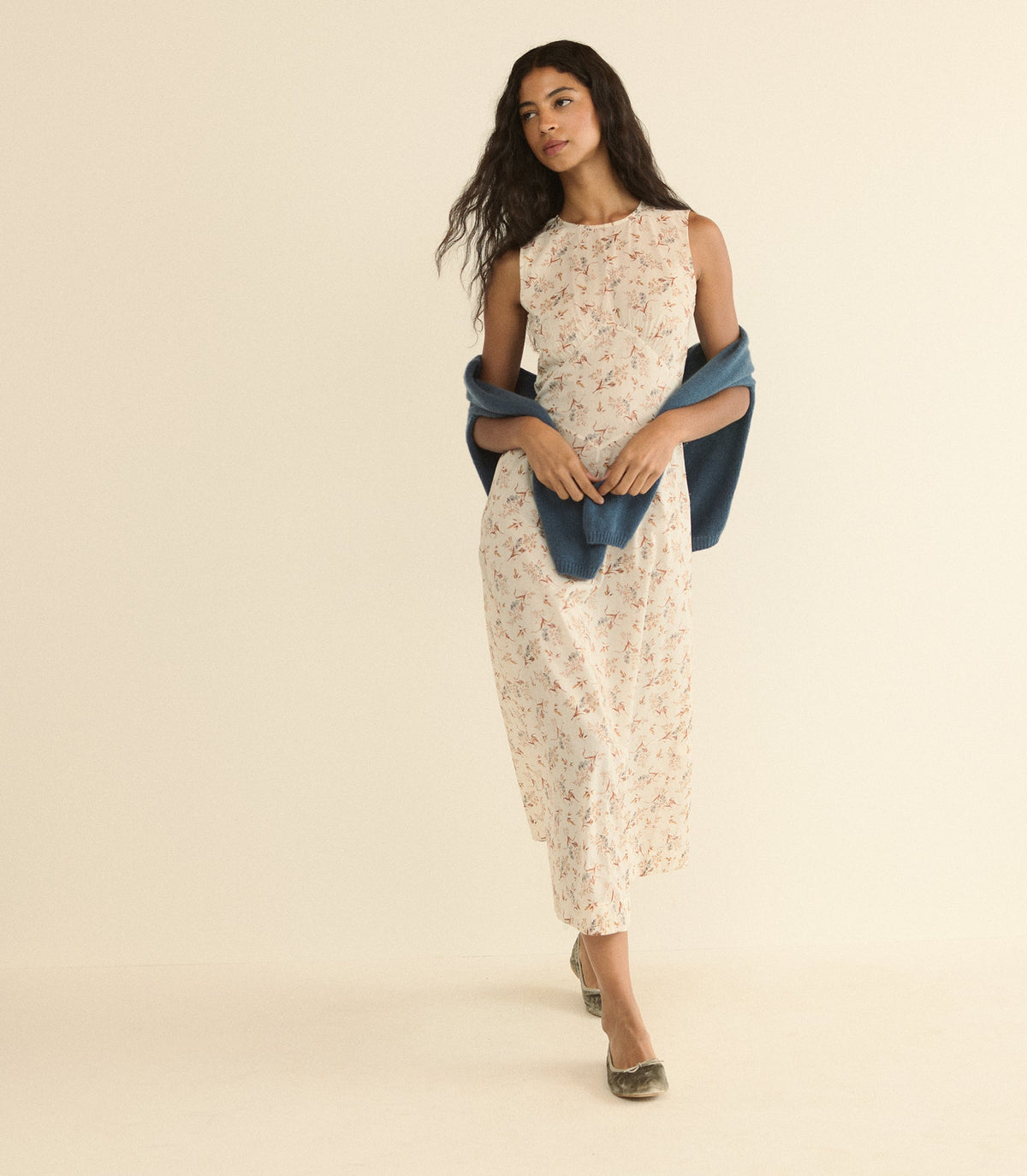 RIONA DRESS -- CRÈME WINDSWEPT MEADOW