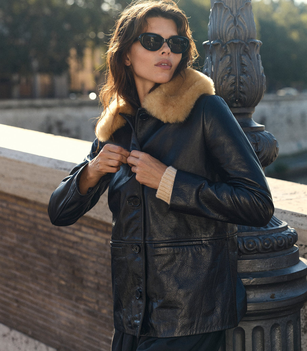 SEVILLE LEATHER JACKET -- BLACK