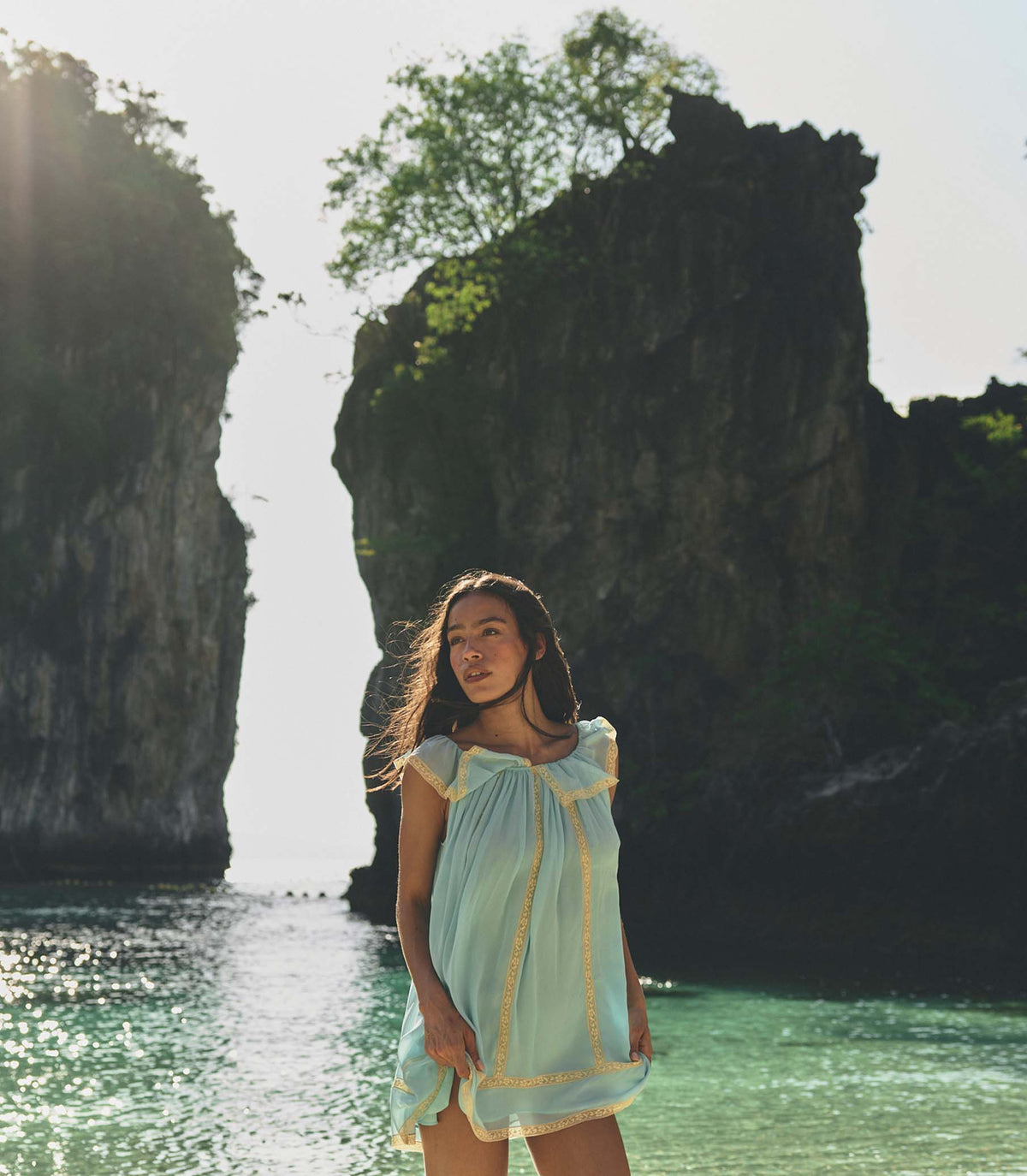 SUZETTE DRESS -- PALE WISTERIA