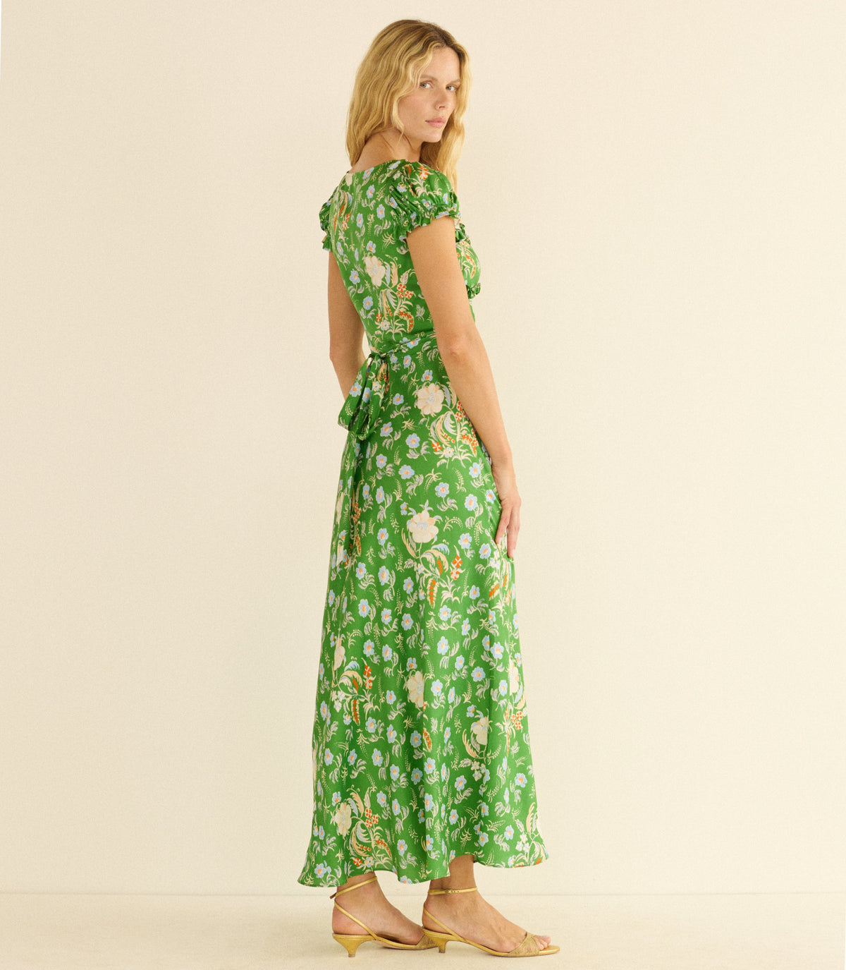VALERINE DRESS -- EMERALD HOLLYHOCK HILLS